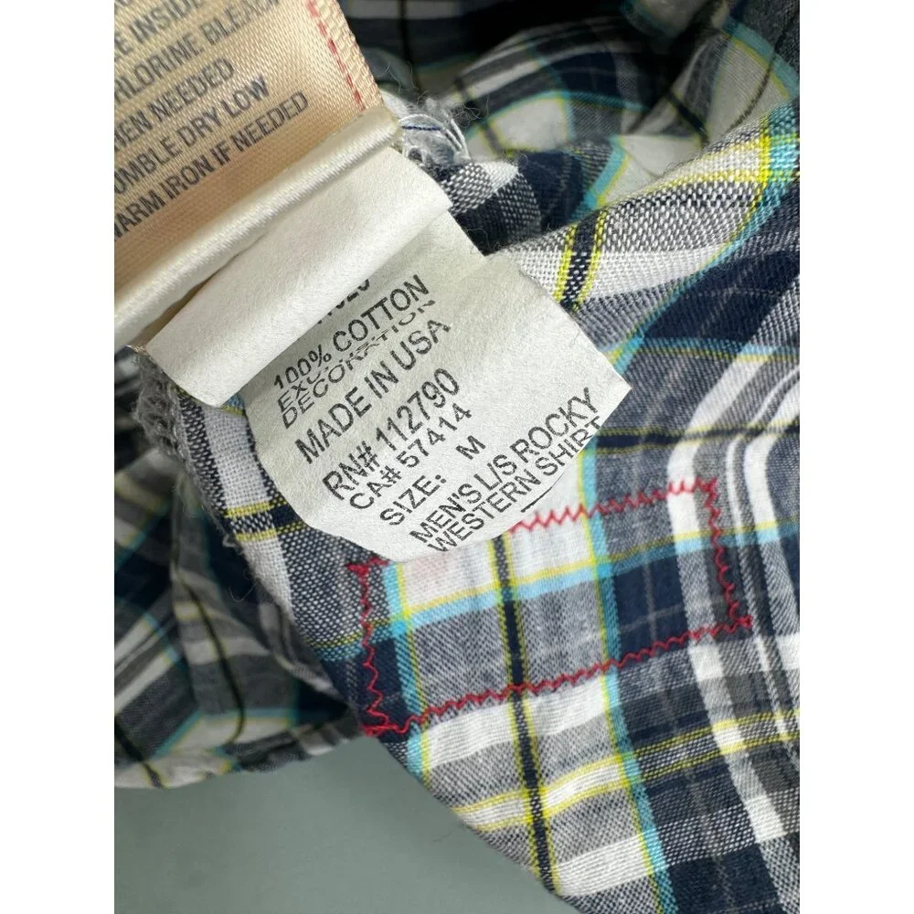 True Religion Men Shirt Medium M Western Diamond Peal Snap Long Sleeve Rare!